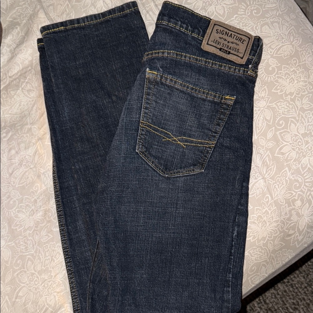 Signature by Levi Strauss Blue Straight Jeans Timeless Design